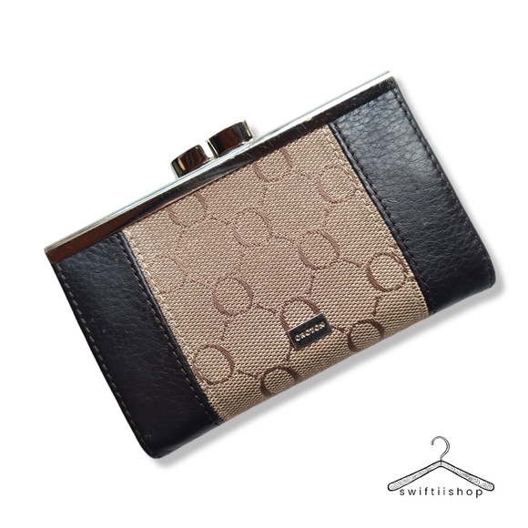 Oroton Handbags - #11 Vintage Oroton Tan Dark Brown Mini Wallet Coin Purse